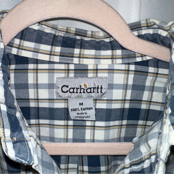 Carhartt Mens Plaid Button Down Shirt - Picture 4 of 4